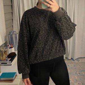 Z Supply Cropped Cheetah Print Top